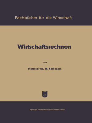 cover image of Wirtschaftsrechnen
